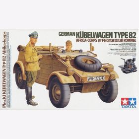 Kübelwagen Type 82 Africa- Corps w/Feldmarschall Rommel Tamiya 36202 1:16 Wehrmacht Afrikakorps WW2
