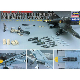 Luftwaffe Pilot Figures & Equipment, Hasegawa 4809, M 1:48