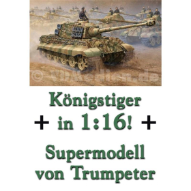 German King Tiger Panzer Königstiger - 2 in 1 Bausatz, Trumpeter 00910, M 1:16