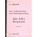 LKw 0,75 t Borgward - Gerätbeschreibung und...