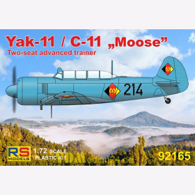Yak-11 / C-11 "Moose" Two-seat advanced trainer DDR/Sowjet/Österreich, RS Models, 1:72, (92165)