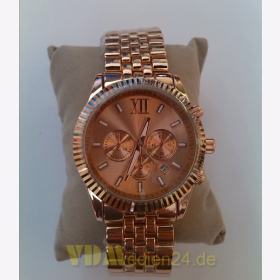 Herren Armbanduhr Retro - Chrono-Style Rosé