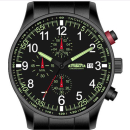 Fliegeruhr N37BS 42mm Edelstahlgehäuse, matt, PVD...