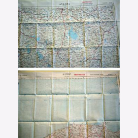Fliegerkarte Silk Map von Ankara und Sinop (Türkei) 1:1.000.000