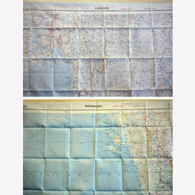 Fliegerkarte Silk Map von Arakan und Irrawaddy (Burma) 1:1.000.000