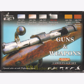 Lifecolor CS26, Guns & Weapons (6 Authentic Acrylic Colors)