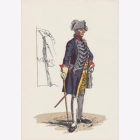 Uniformtafel Gr.1/Nr.125: PREUSSEN, 1753 - 1786, Armee Friedrichs des Großen - Infanterie-Regiment No.15, Offizier vom 1. Bataillon