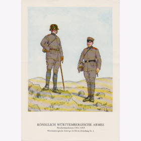 Uniformtafel Gr.1/Nr.385: WÜRTTEMBERG. 1914-1918 Neuformationen Württembergische Gebirgs-Artillerie-Abteilung Nr.4
