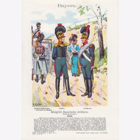 Uniformtafel Gr.4/Nr.20: BAYERN 1812. Königlich Bayerische Artillerie