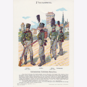 Uniformtafel Gr.4/Nr.33: PREUSSEN 1809-1814 Schlesisches Schützen-Bataillon