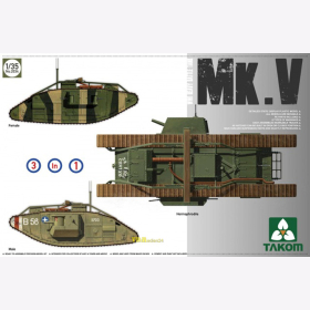 WW1 Heavy Battle Tank Mk.V, Takom 2034, Maßstab 1:35