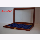 Echtholz Vitrine Rustikal Münzen Samteinlage...