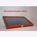 Echtholz Vitrine Rustikal Münzen Samteinlage...