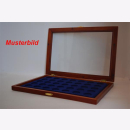 Echtholz Vitrine Rustikal Münzen Samteinlage...