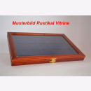 Echtholz Vitrine Rustikal Münzen Samteinlage...