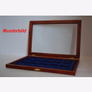 Echtholz Vitrine Rustikal Münzen Samteinlage...