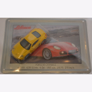 Schuco Modell 1:87 Porsche Cayman S gelb mit Schild aus...