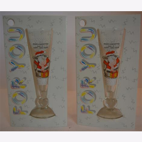 Rastal Geschenk Gläser Sektkelch Weihnachtsmann Geschenkkarte Freude