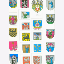 Postkarten farbig Wappen mittel- & ostdeutscher...