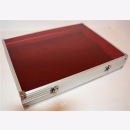 Edel Sammel Vitrine Alu + Samteinlage Waffen Orden...