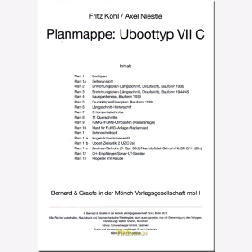 Köhl / Niestlé - Planmappe: Uboottyp VII C Planrolle U-Boot Modellbau