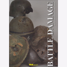 Lock / Fisher Battle Damage Stahlhelm Ausrüstung 1.+ 2. Weltkrieg Schlachtfeld