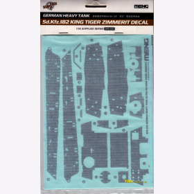 Meng Decals SPS-039 1:35 Sd.Kfz.182 German Heavy Tank King Tiger Zimmerit Königstiger Modellbau Abziehbild 