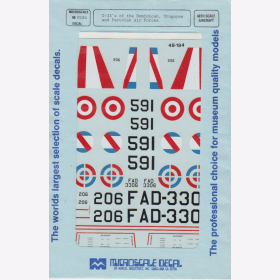 1:48 - T-33s of the Dominican/ Uruguyan/ Peruvian Air / Microscale Decals Nr. 0184