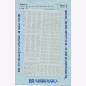 1:48 - Marine/ Navy Modex Gray / Microscale Decals Nr. 158