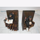2 Buchstützen "Der philosophische Affe"...