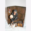 2 Buchstützen "Der philosophische Affe" & "Affe mit Schädel" Darwinismus Hamlet