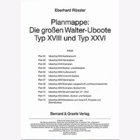 Rössler - Planmappe: Die großen Walter-Uboote Typ XVIII und Typ XXVI Planrolle Modellbau