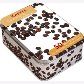 Rezeptbox Kaffee Metalbox Aufbewahrungsdose Für Kenner & Geniesser 50 Rezeptkarten Farbfotos Gericht