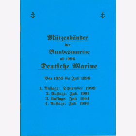 Mützenbänder Bundesmarine 1955-1996 Deutsche Marine Alle Bänder mit Varianten