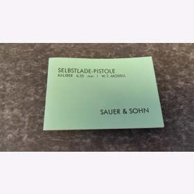 Sauer & Sohn Selbstladepistole Kaliber 6,35 mm W T Modell
