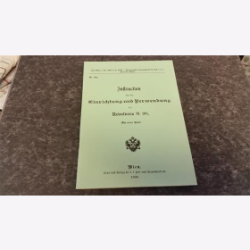 Instruktion über die Einrichtung u. Verwendung des Revolvers Modell 98