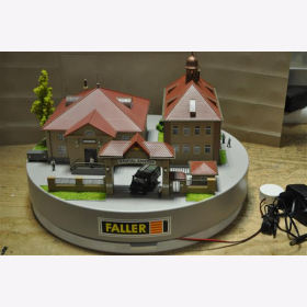 Faller Display Aussteller Diorama Maintal Kaserne Militär Schaufenster Elek. Drehbar 1:87