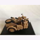 BMW B-R75 1941 Africa Korps Rommel Motorrad Gespann Cararama Modell 1:43 Wehrmacht