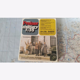 Preiser 64002 military Winkende Zivilisten am Straßenrand 1:35 Modellbausatz WW2