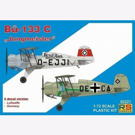 Rs Models 92221 1/72 Bücker-133 C Jungmeister Modellbau Flugzeug