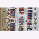Militär Uniform InformationsTafel Deutsches Reich Garde Korps Berlin Potsdam Infanterie Kavallerie Henckel