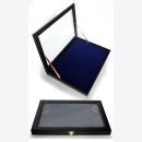 Edel Sammel Vitrine Echtholz Samteinlage Waffen Orden schwarz