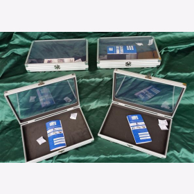 4x Vitrine Alu Sammlervitrine Aufhänger Orden Militaria Compact 5618 Münzen