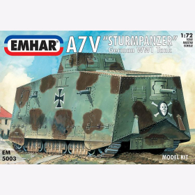 A7V "Sturmpanzer" German WW1 Tank Emhar 5003 1:72