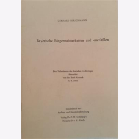 Hirschmann Bayerische Bürgermeisterketten und medaillen Ehrenzeichen