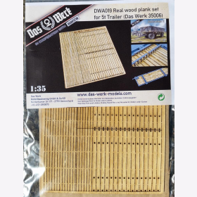 Real wood plank set for 5t Trailer Das Werk DWA019 Echtholz Bretter für 5t Anhänger (DW 35006) 1:35