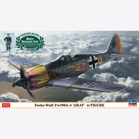 Focke-Wulf Fw190 A-4 "Graf" mit Figur von Major Hermann Graf Hasegawa 07492 1:48 LIMITED EDITION