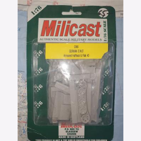 Milicast 1:76 German S.W.S Armoured Halftrack & Flak 43 Resin Modellbausatz G180