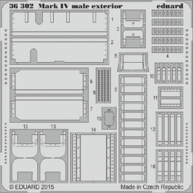Mark IV male exterior for Tamiya kit Eduard 36302 1:35