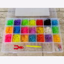 Loom Bänder Kit Plastikbox Loom Bands Set 3000 Stk...
